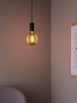 Olivgrön globlampa E27 dimbar LED