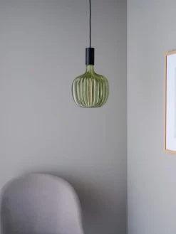 Olivgrön globlampa E27 dimbar LED