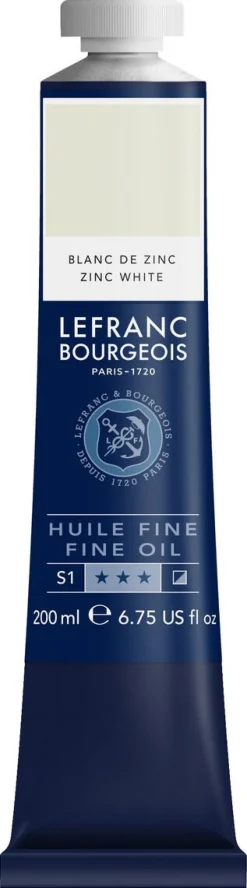 Oljefärg Lefranc & Bourgeois Fine Zinc White 200 ml, vit
