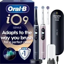Oral-B iO9 eltandborste Duo, 7 borstlägen, 2-pack
