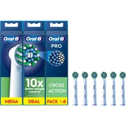 Oral-B Pro Cross Action borsthuvud, vit
