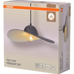 Osram Felt Hat Pendant taklampa filt E27 mörkgrå