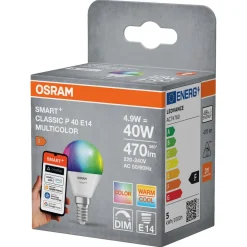 Osram Smart+ Matter LED-lampa E14 RGBW 4,9 W