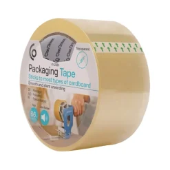Packtejp tystavrullad transparent 50 mm x 66 m