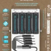 Pale Blue AA laddningsbara batterier USB-C, 4-pack