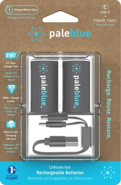 Pale Blue C laddningsbara batterier USB-C, 2-pack