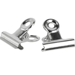Pappersklämma Bulldog metall 22 mm silver, 10-pack