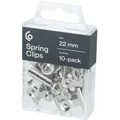 Pappersklämma Bulldog metall 22 mm silver, 10-pack