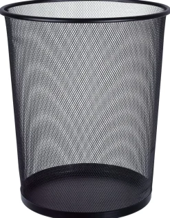 Papperskorg metall, svart