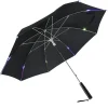 Paraply med LED-ljus, svart, 103 cm diameter