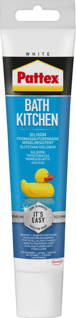 Pattex silikon inomhus, vit