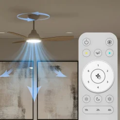 Philips Olas stor takfläkt med belysning, 106 cm