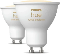 Philips Hue White Ambiance GU10 LED Bluetooth, 2-pack