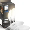 Philips Hue White LED-lampa 5,5 W E14 2-pack, Bluetooth