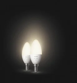 Philips Hue White LED-lampa 5,5 W E14 2-pack, Bluetooth