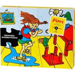 Pippi träpussel 12 bitar, från 3 år