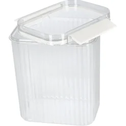 Plastburkar med lock stapelbara, 5-pack