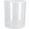 Plastburkar med lock och volymmarkering, 4-pack