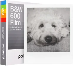 Polaroid 600 B&W svartvit film med vit ram, 107 x 88 mm