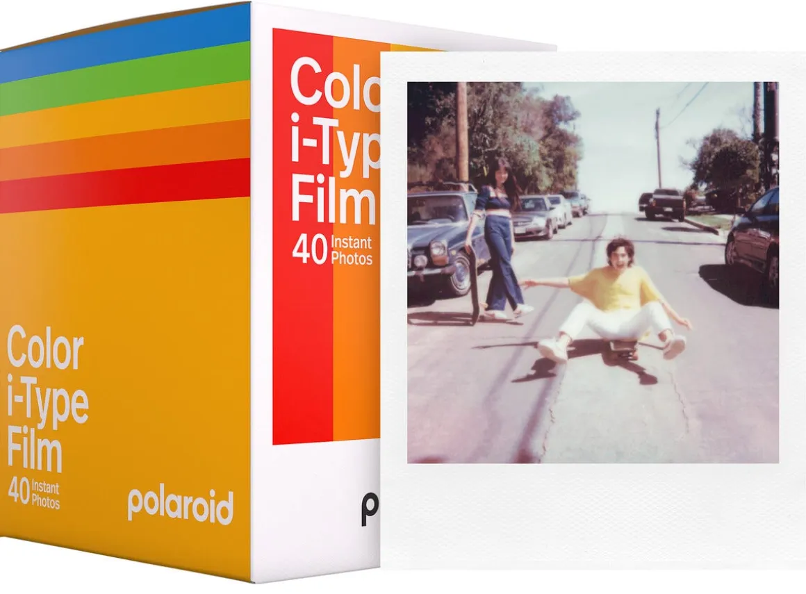 Polaroid i-Type färgfilm med vit ram, 107 x 88 mm