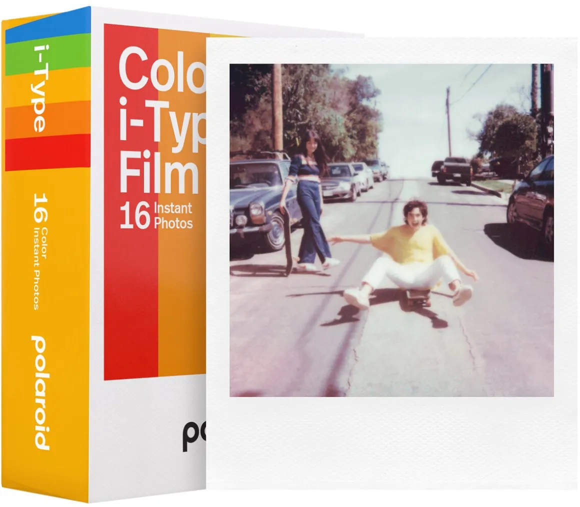 Polaroid i-Type färgfilm med vit ram, 107 x 88 mm