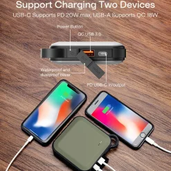 Powerbank 10050 mAh med belysning