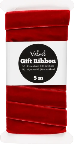 Presentband sammet, 5 m