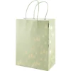 Presentpåse jul medium grön guld 17,5 x 10 x 23 cm