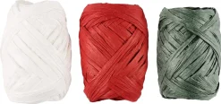 Presentsnöre raffia 5 meter, 3-pack