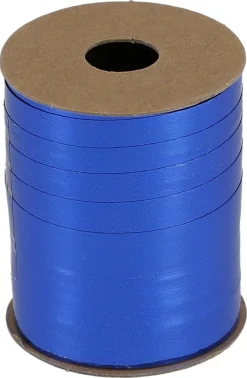 Presentsnöre på rulle, plast, blå, 20 m