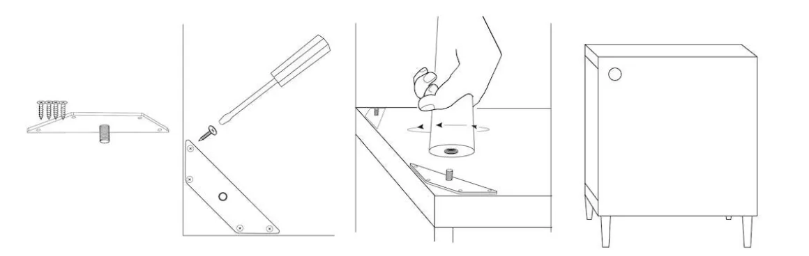 Prettypegs monteringsbeslag till möbelben, 1-pack