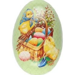 Påskägg papper, med klassiska påskmotiv, 15 cm