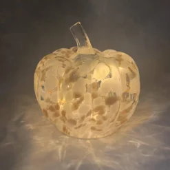 Pumpalampa bordslampa i glas, batteridriven, 14 cm