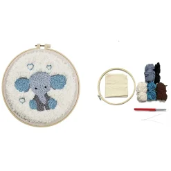 Punch Needle broderikit djurmotiv, för vuxna