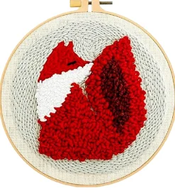 Punch Needle broderikit djurmotiv, för vuxna