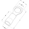 Ringkabelsko M6 isolerad blå, 10-pack