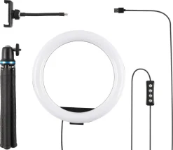 Ringlight mobil med octopus tripod LED 10 tum
