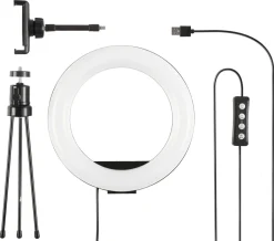 Ringlight mobil med tripod LED 8 tum