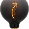 Rökfärgad globlampa dimbar LED G125 E27 Smokey, svart