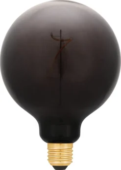 Rökfärgad globlampa dimbar LED G125 E27 Smokey, svart