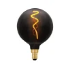 Rökfärgad globlampa LED E14 Smokey, svart, 80 mm