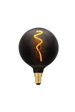 Rökfärgad globlampa LED E14 Smokey, svart, 80 mm