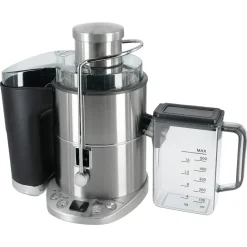 Råsaftcentrifug 600 W, rostfritt stål, 5 program