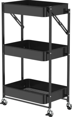 Rullvagn med lådor, badrum och kök, hopfällbar