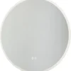 Rund badrumsspegel med dimbar belysning, vit, 60 cm