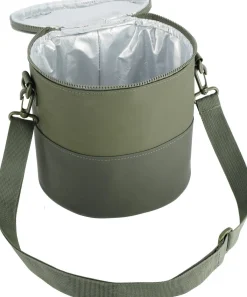 Rund, mjuk kylväska med axelrem, grön, 6 l