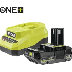 Ryobi batteri och laddare 18 V 2,0 Ah ONE+, RC18120A-120C