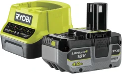 Ryobi ONE+ batteri och laddare 18 V 4,0 Ah RC18120-140X