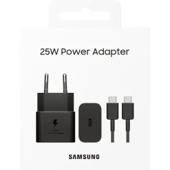 Samsung Power Adapter 25 W med USB-C-kabel, svart
