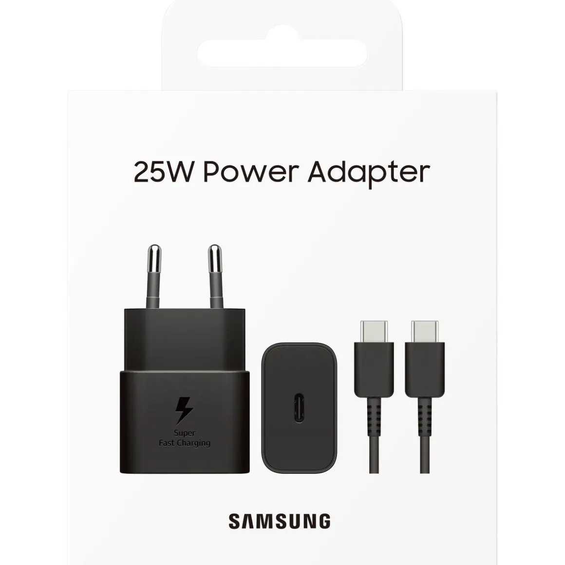 Samsung Power Adapter 25 W med USB-C-kabel, svart